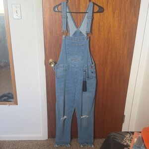 Black Label Women's Blue Jeans Overalls